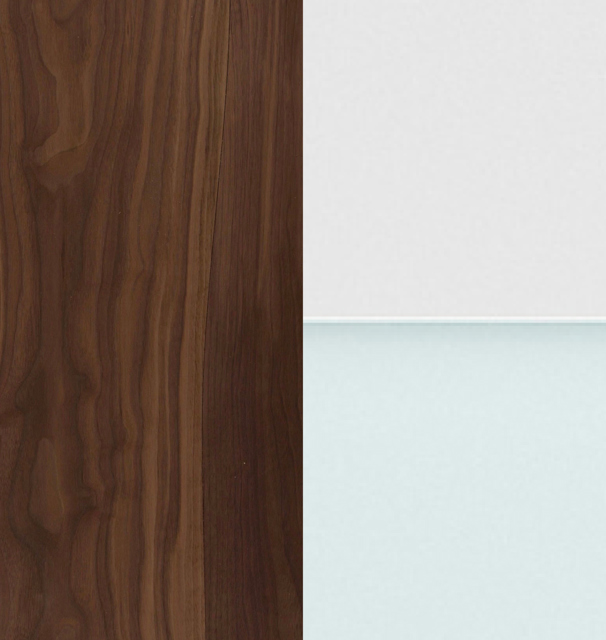 Walnut / White / Light Blue