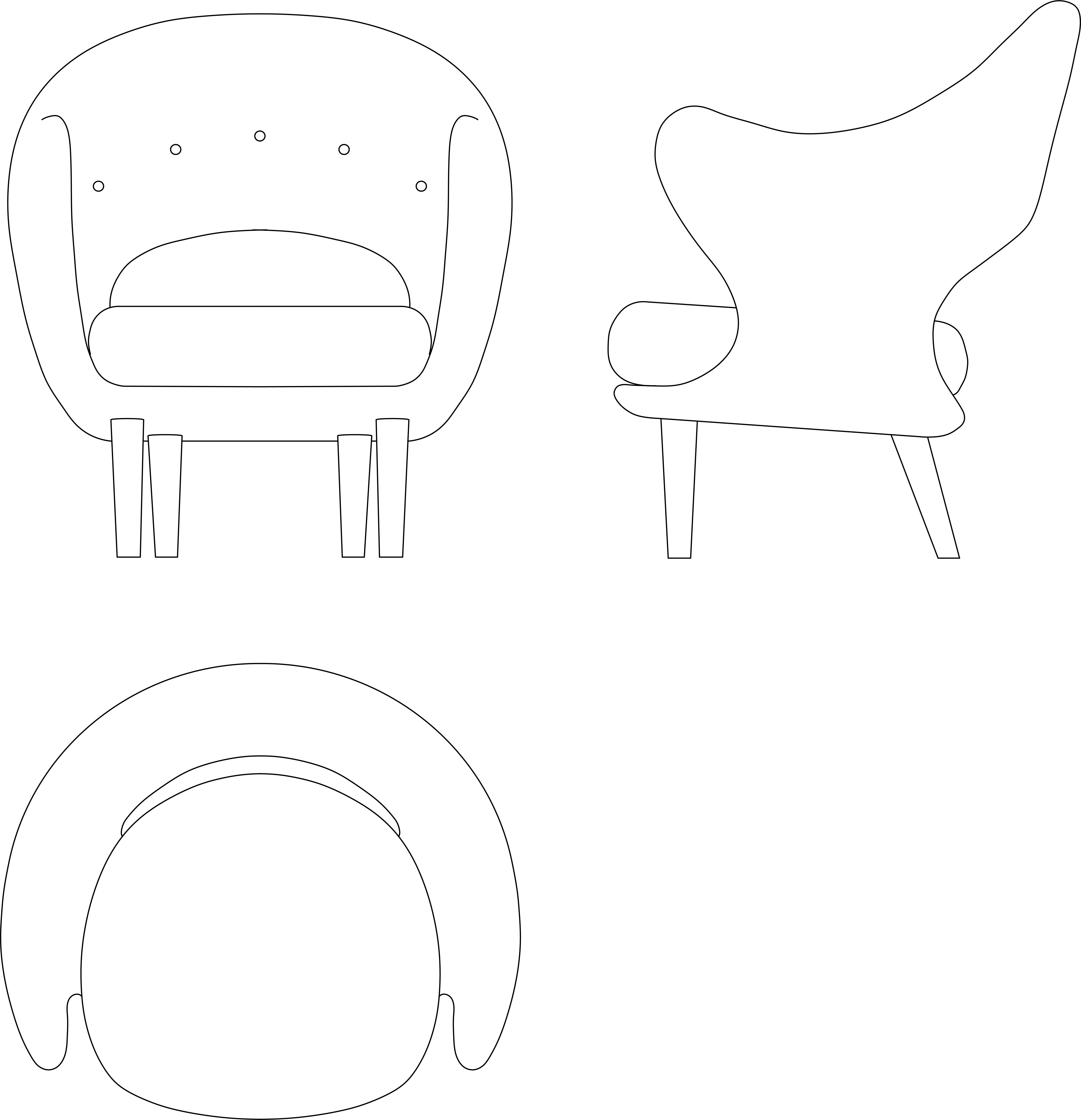 Willadsen Chair 2D Drawing