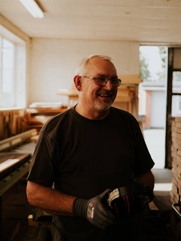 Lars, who is the foreman in the machine department at the furniture workshop in Vejen, Denmark.